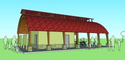 Rendering of Shelter and Restroom