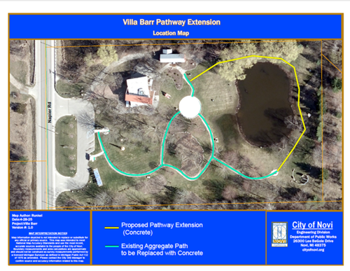 Villa Barr Park Concrete Paths