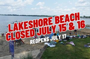 Lakeshore Beach Closed
