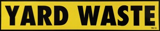 Yard Waste Sign
