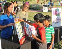 Children viewing art