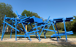 Blue sculpture