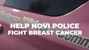 Novi Police Pink Car