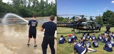 Youth at Police and Fire Youth Leadership Academy Training