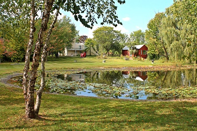 Barr house and pond
