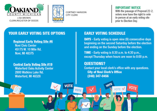 Early Voting Site Options & Schedule