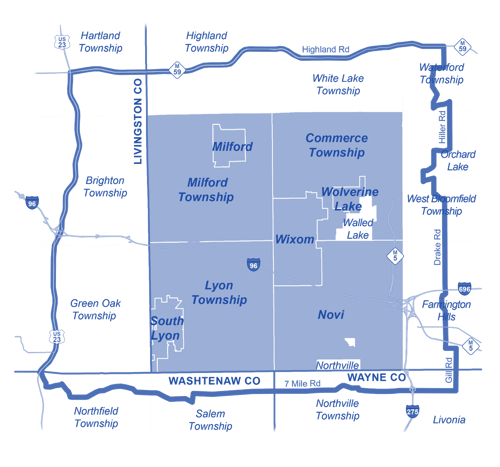 People's Express Service Map